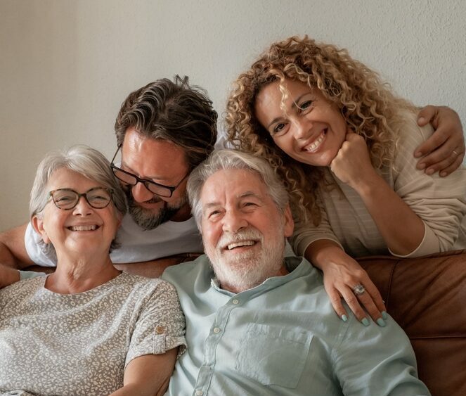 Home page Crowns & Bridges in Columbia Family on the couch